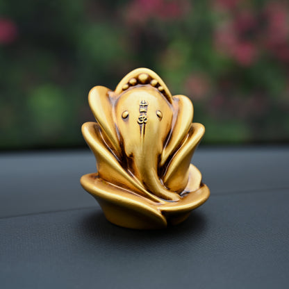 Rose Ganesha Dashboard Idol | Ganesha Car Idol