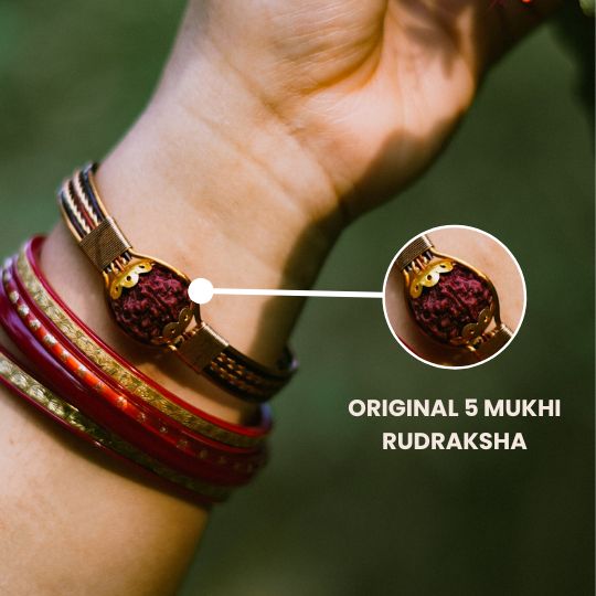 Pure Copper Rudraksha Bracelet