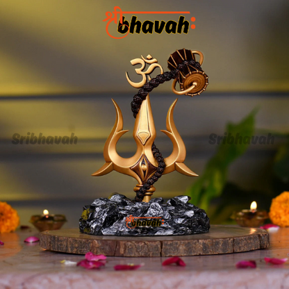 Trishul with Damru for Car Dashboard and Decor