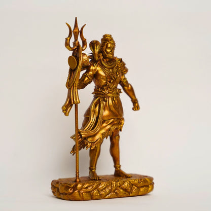 Shiva-The Protector Antique Gold