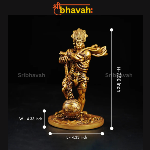 Bahubali Lord Hanuman Idol for CarDashboard, Pooja and Decor