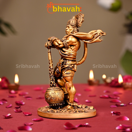 Bahubali Lord Hanuman Idol for CarDashboard, Pooja and Decor