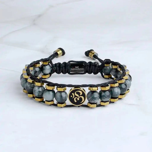 Goal Pursuer Premium Hawk Eye Aum Tribal Bracelet